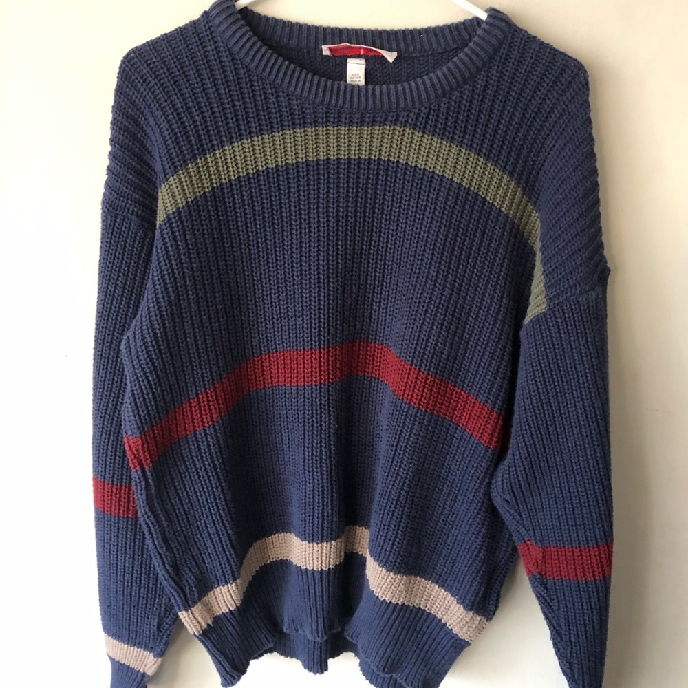 Vintage American Classic Ribbed Crewneck Sweater